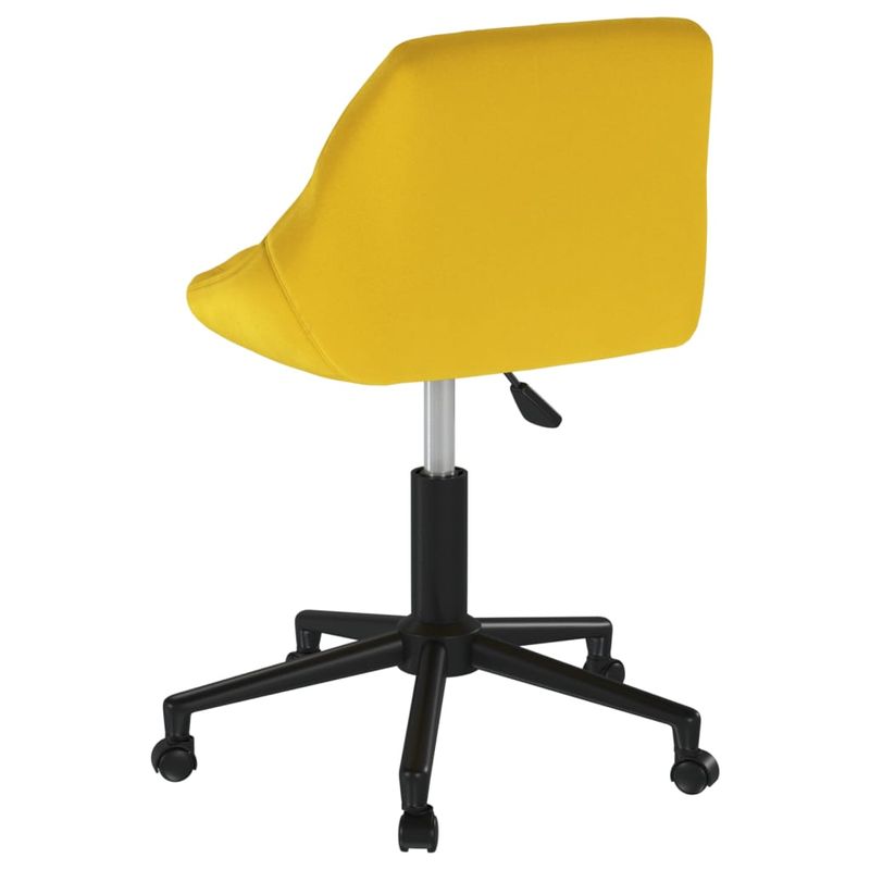 Casa si Gradina - Mobilier - Scaune si fotolii - Scaune - Scaun de birou pivotant, galben mustar, catifea - Infinity.ro