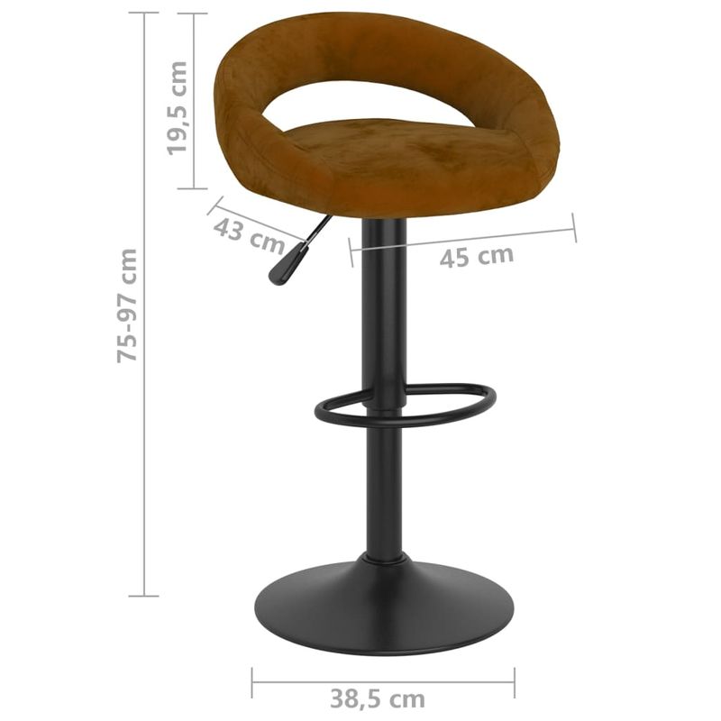 Casa si Gradina - Mobilier - Scaune si fotolii - Scaune - Scaune de bar, 2 buc., maro, catifea - Infinity.ro