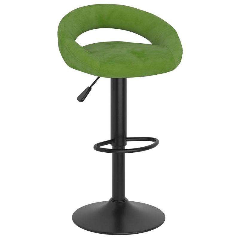 Casa si Gradina - Mobilier - Scaune si fotolii - Scaune - Scaune de bar, 2 buc., verde deschis, catifea - Infinity.ro