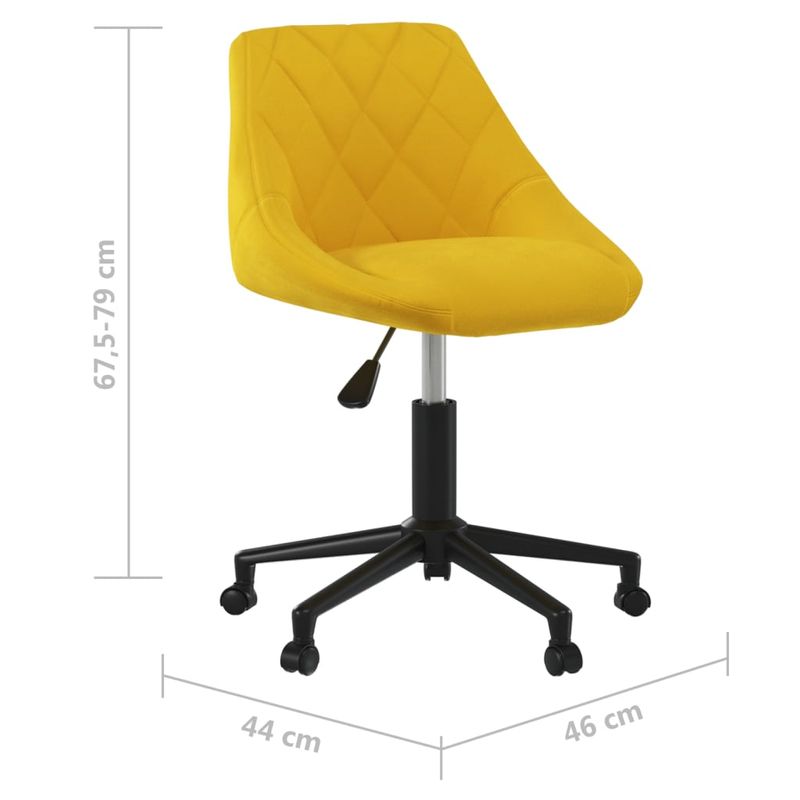 Casa si Gradina - Mobilier - Scaune si fotolii - Scaune - Scaun de birou pivotant, galben mustar, catifea - Infinity.ro