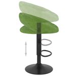 Casa si Gradina - Mobilier - Scaune si fotolii - Scaune - Scaune de bar, 2 buc., verde deschis, catifea - Infinity.ro