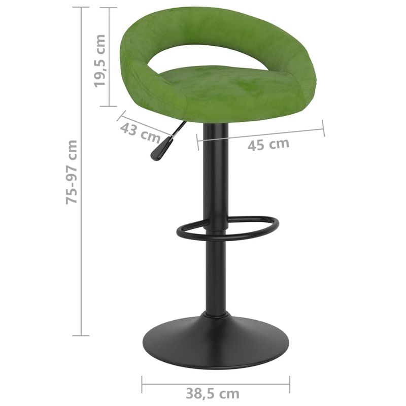 Casa si Gradina - Mobilier - Scaune si fotolii - Scaune - Scaune de bar, 2 buc., verde deschis, catifea - Infinity.ro