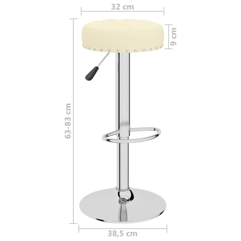 Casa si Gradina - Mobilier - Scaune si fotolii - Scaune - Scaune de bar, 2 buc., crem, material textil - Infinity.ro