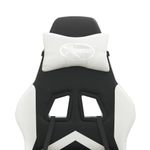 PC, gaming si accesorii - Gaming - Accesorii gaming - Scaune gaming - Scaun de gaming pivotant, negru si alb, piele ecologica - Infinity.ro