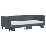 Casa si Gradina - Mobilier - Paturi si accesorii - Paturi - Pat de zi cu extensie si saltele gri inchis 80x200 cm catifea - Infinity.ro