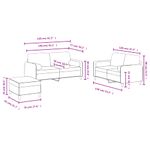 Casa si Gradina - Mobilier - Seturi de mobilier - Seturi living - Set de canapele cu perne, 3 piese, crem, catifea - Infinity.ro
