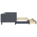 Casa si Gradina - Mobilier - Paturi si accesorii - Paturi - Pat de zi cu extensie si sertare gri inchis 90x200 cm catifea - Infinity.ro
