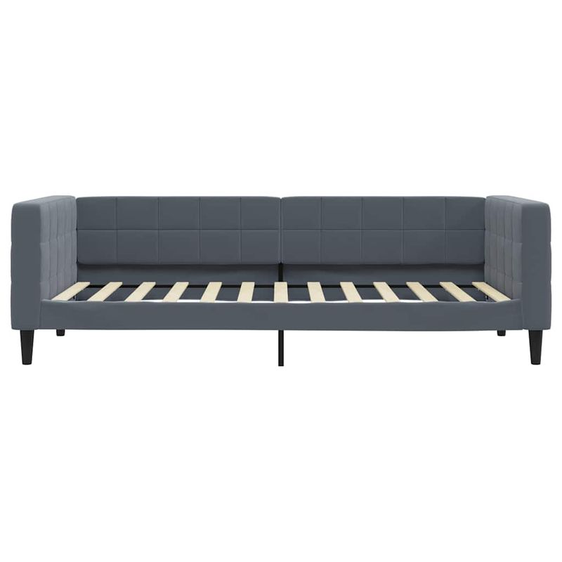 Casa si Gradina - Mobilier - Paturi si accesorii - Paturi - Pat de zi cu extensie si sertare gri inchis 90x200 cm catifea - Infinity.ro