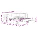 Casa si Gradina - Mobilier - Paturi si accesorii - Paturi - Pat de zi cu extensie si sertare gri inchis 90x200 cm catifea - Infinity.ro