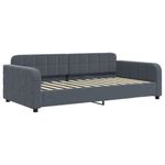 Casa si Gradina - Mobilier - Paturi si accesorii - Paturi - Pat de zi cu extensie si sertare gri inchis 100x200cm catifea - Infinity.ro