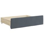 Casa si Gradina - Mobilier - Paturi si accesorii - Paturi - Pat de zi cu extensie si sertare gri inchis 100x200cm catifea - Infinity.ro