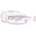 Casa si Gradina - Mobilier - Paturi si accesorii - Paturi - Pat de zi cu extensie si sertare gri inchis 100x200cm catifea - Infinity.ro