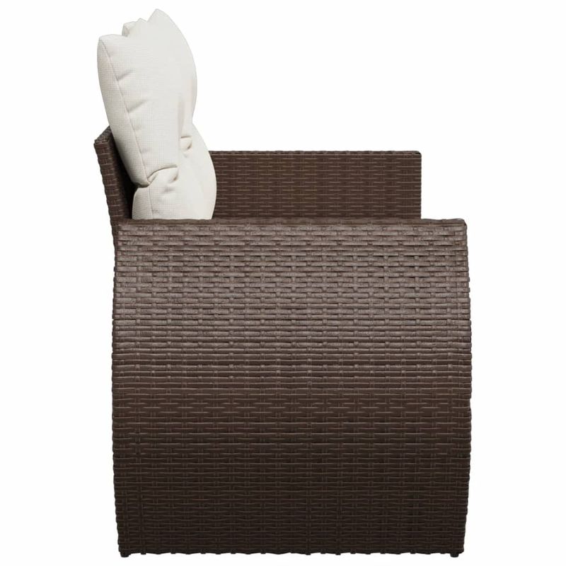 Casa si Gradina - Gradina si terasa - Mobilier exterior - Canapele si fotolii gradina - Canapea de gradina cu perne, 2 locuri, maro, poliratan - Infinity.ro