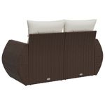Casa si Gradina - Gradina si terasa - Mobilier exterior - Canapele si fotolii gradina - Canapea de gradina cu perne, 2 locuri, maro, poliratan - Infinity.ro