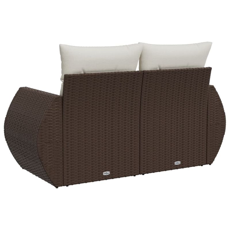 Casa si Gradina - Gradina si terasa - Mobilier exterior - Canapele si fotolii gradina - Canapea de gradina cu perne, 2 locuri, maro, poliratan - Infinity.ro