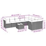 Casa si Gradina - Gradina si terasa - Mobilier exterior - Seturi mobila gradina - Set canapele de gradina cu perne, 10 piese, maro, poliratan - Infinity.ro