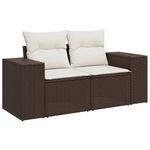 Casa si Gradina - Gradina si terasa - Mobilier exterior - Seturi mobila gradina - Set canapele de gradina cu perne, 11 piese, maro, poliratan - Infinity.ro