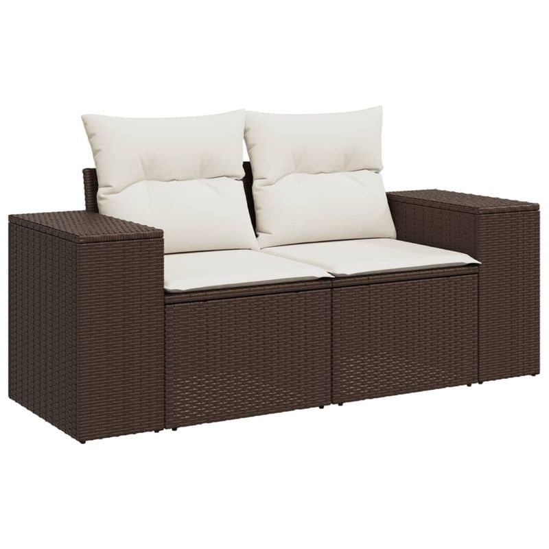 Casa si Gradina - Gradina si terasa - Mobilier exterior - Seturi mobila gradina - Set canapele de gradina cu perne, 11 piese, maro, poliratan - Infinity.ro