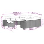 Casa si Gradina - Gradina si terasa - Mobilier exterior - Seturi mobila gradina - Set canapele de gradina cu perne, 11 piese, maro, poliratan - Infinity.ro