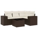 Casa si Gradina - Gradina si terasa - Mobilier exterior - Canapele si fotolii gradina - Set canapele de gradina cu perne, 5 piese, maro, poliratan - Infinity.ro