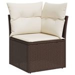 Casa si Gradina - Gradina si terasa - Mobilier exterior - Canapele si fotolii gradina - Set canapele de gradina cu perne, 5 piese, maro, poliratan - Infinity.ro