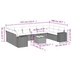 Casa si Gradina - Gradina si terasa - Mobilier exterior - Seturi mobila gradina - Set canapele de gradina cu perne, 11 piese, maro, poliratan - Infinity.ro