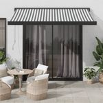 Casa si Gradina - Gradina si terasa - Umbrele si pavilioane - Umbrele - Copertina retractabila antracit/alb, 3x2,5 m, textil/aluminiu - Infinity.ro