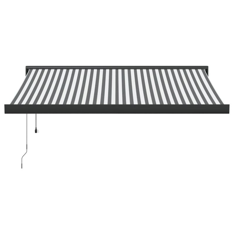 Casa si Gradina - Gradina si terasa - Umbrele si pavilioane - Umbrele - Copertina retractabila antracit/alb, 3x2,5 m, textil/aluminiu - Infinity.ro