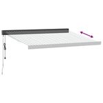 Casa si Gradina - Gradina si terasa - Umbrele si pavilioane - Umbrele - Copertina retractabila antracit/alb, 3x2,5 m, textil/aluminiu - Infinity.ro