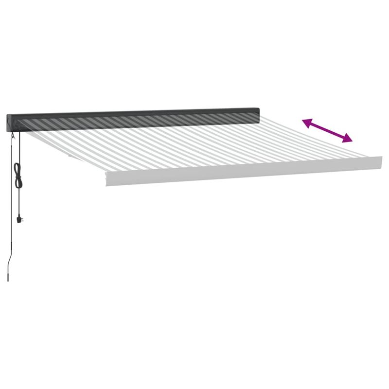 Casa si Gradina - Gradina si terasa - Umbrele si pavilioane - Umbrele - Copertina retractabila antracit/alb, 3x2,5 m, textil/aluminiu - Infinity.ro
