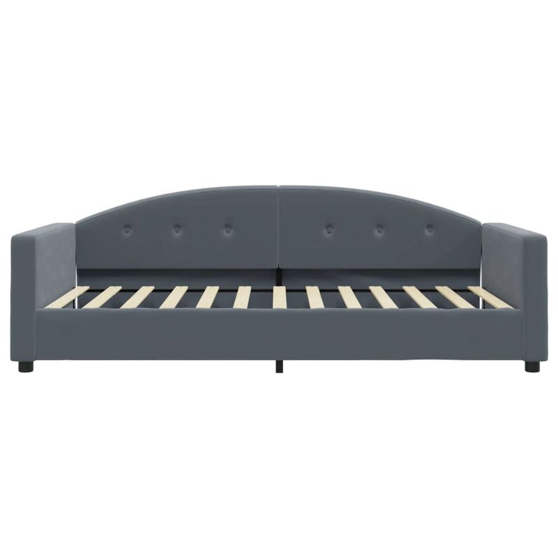 Casa si Gradina - Mobilier - Paturi si accesorii - Paturi - Cadru de pat, gri inchis, 100x200 cm, catifea - Infinity.ro