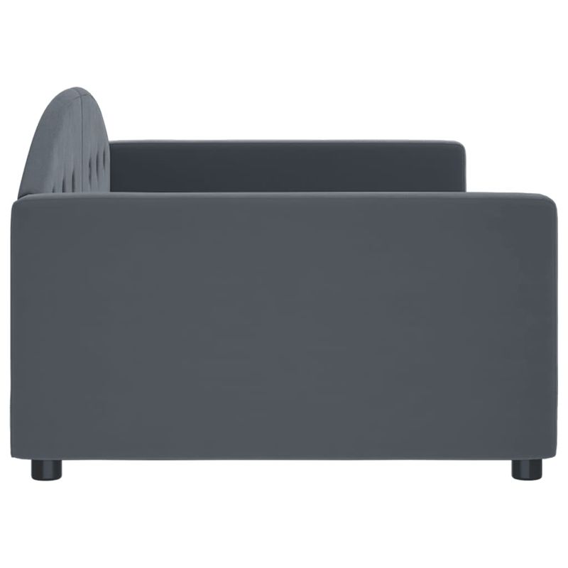 Casa si Gradina - Mobilier - Paturi si accesorii - Paturi - Cadru de pat, gri inchis, 100x200 cm, catifea - Infinity.ro