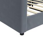 Casa si Gradina - Mobilier - Paturi si accesorii - Paturi - Cadru de pat, gri inchis, 100x200 cm, catifea - Infinity.ro