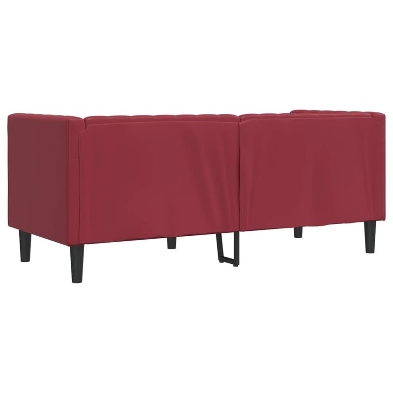 Casa si Gradina - Mobilier - Canapele si coltare - Canapele - Canapea Chesterfield cu 2 locuri, rosu vin, piele ecologica - Infinity.ro