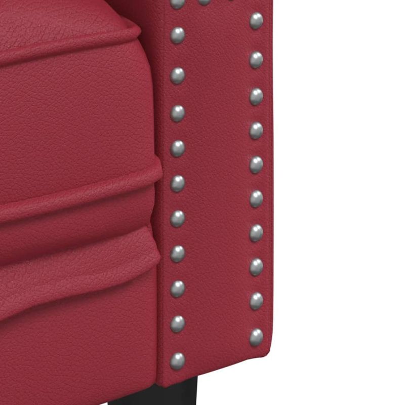 Casa si Gradina - Mobilier - Canapele si coltare - Canapele - Canapea Chesterfield cu 2 locuri, rosu vin, piele ecologica - Infinity.ro