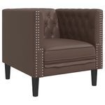 Casa si Gradina - Mobilier - Scaune si fotolii - Fotolii - Fotoliu Chesterfield, maro, piele ecologica - Infinity.ro
