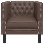Casa si Gradina - Mobilier - Scaune si fotolii - Fotolii - Fotoliu Chesterfield, maro, piele ecologica - Infinity.ro