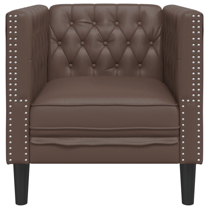 Casa si Gradina - Mobilier - Scaune si fotolii - Fotolii - Fotoliu Chesterfield, maro, piele ecologica - Infinity.ro