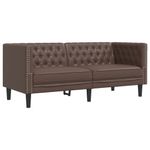 Casa si Gradina - Mobilier - Canapele si coltare - Canapele - Canapea Chesterfield cu 2 locuri, maro, piele ecologica - Infinity.ro