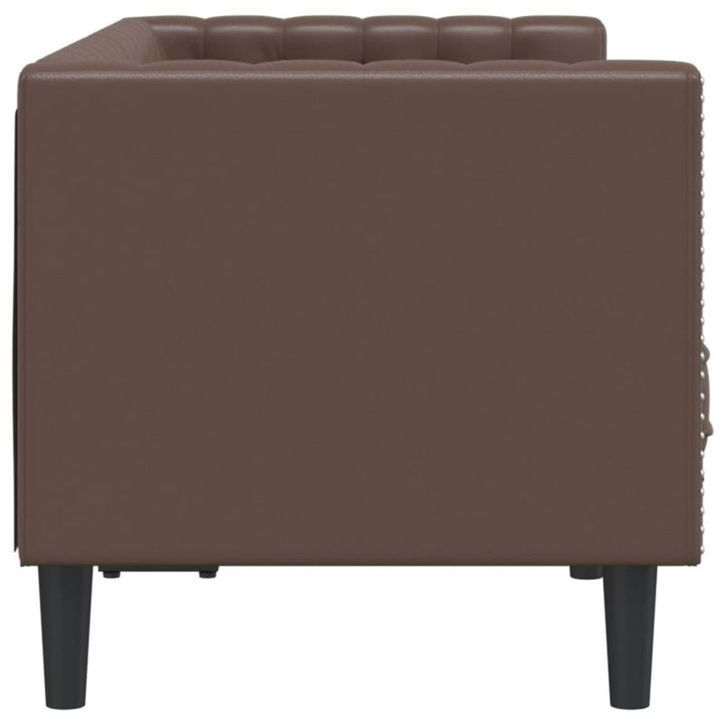 Casa si Gradina - Mobilier - Canapele si coltare - Canapele - Canapea Chesterfield cu 2 locuri, maro, piele ecologica - Infinity.ro