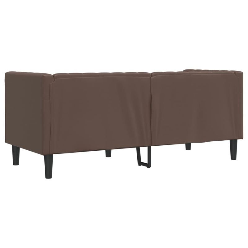 Casa si Gradina - Mobilier - Canapele si coltare - Canapele - Canapea Chesterfield cu 2 locuri, maro, piele ecologica - Infinity.ro