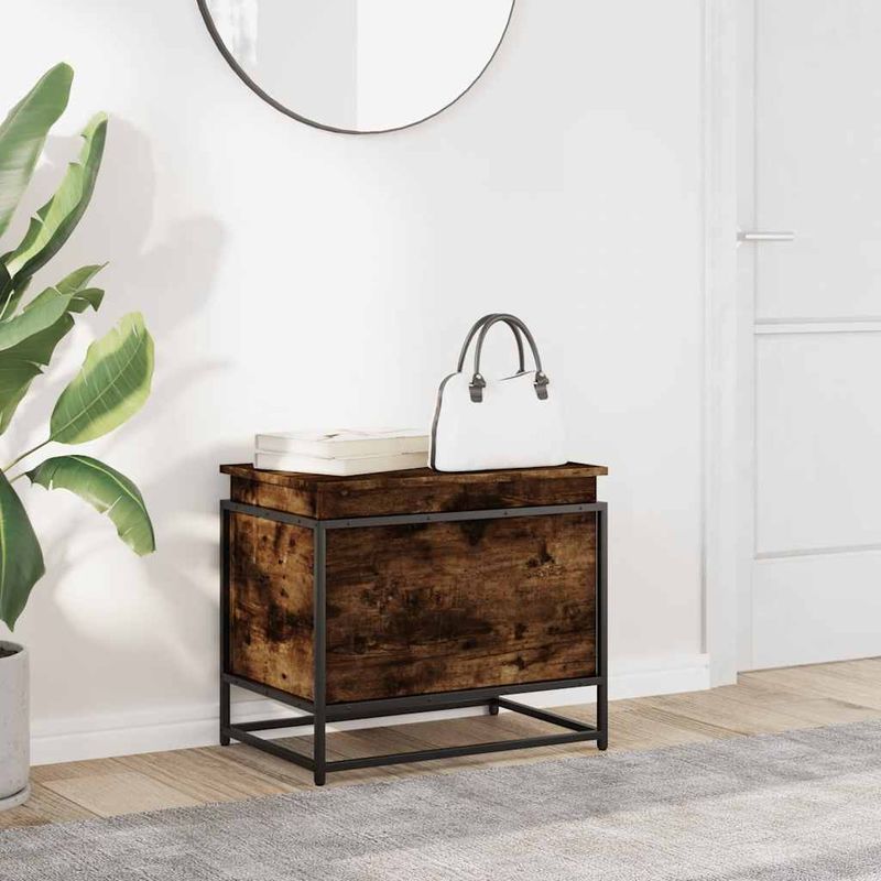 Casa si Gradina - Mobilier - Organizare si depozitare - Cutii depozitare - Cutie depozitare stejar afumat 60x40x51,5 cm lemn prelucrat - Infinity.ro