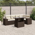 Casa si Gradina - Gradina si terasa - Mobilier exterior - Seturi mobila gradina - Set canapele de gradina cu perne, 6 piese, maro, poliratan - Infinity.ro