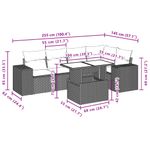 Casa si Gradina - Gradina si terasa - Mobilier exterior - Seturi mobila gradina - Set canapele de gradina cu perne, 6 piese, maro, poliratan - Infinity.ro