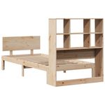 Casa si Gradina - Mobilier - Paturi si accesorii - Paturi - Pat cu biblioteca fara saltea, 90x200 cm, lemn masiv pin - Infinity.ro