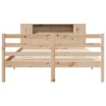 Casa si Gradina - Mobilier - Paturi si accesorii - Paturi - Pat cu biblioteca fara saltea, 140x190 cm, lemn masiv de pin - Infinity.ro