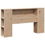 Casa si Gradina - Mobilier - Paturi si accesorii - Paturi - Pat cu biblioteca fara saltea, 140x190 cm, lemn masiv de pin - Infinity.ro