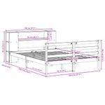 Casa si Gradina - Mobilier - Paturi si accesorii - Paturi - Pat cu biblioteca fara saltea, 140x190 cm, lemn masiv de pin - Infinity.ro