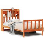 Casa si Gradina - Mobilier - Paturi si accesorii - Paturi - Pat biblioteca fara saltea maro ceruit 75x190 cm lemn masiv pin - Infinity.ro