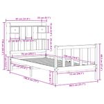 Casa si Gradina - Mobilier - Paturi si accesorii - Paturi - Pat biblioteca fara saltea maro ceruit 75x190 cm lemn masiv pin - Infinity.ro